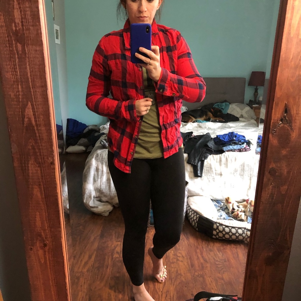 Red and blue flannel